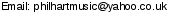 This artist's e-mail address is hidden inside a graphic to protect them from spam.  To send Phil Hart an e-mail, please type the address directly in to your E-mail software. If you are unable to read the graphic for any reason, please contact us at admin@crossrhythms.co.uk and we will supply you with the addresses you require.